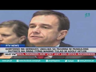 Gobyerno ng Germany, umalma sa pahayag ni Pres Duterte na payag itong maging tulad ni Adolf Hitler