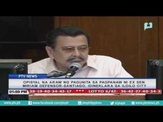 Opisyal na araw ng paggunita sa pagpanaw ni ex-Sen. Miriam Santiago, idineklara sa Ilo-ilo City