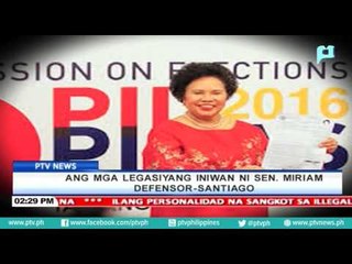 Ang mga legasiyang iniwan ni Sen. Miriam Defensor Santiago