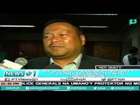 [News@1] Sen. JV Ejercito, naghain ng 'Not Guilty Plea' sa kasong Technical Malversation [07|07|16]