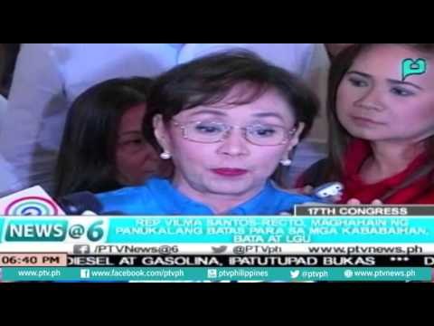 [News@6] Rep Vilma Santos-Recto, maghahain ng batas para sa mga kababaihan, bata at LGUs [07|04|16]