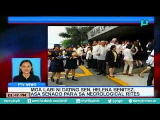 Download Video: [PTVNews-1pm] Mga labi ni dating Sen. Benitez, nasa Senado para sa Necrological Rites [07|19|16]