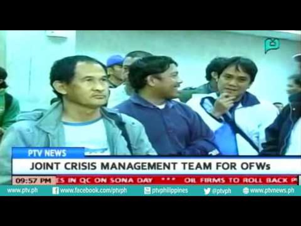 [PTVNews] Joint crisis management team for OFWs