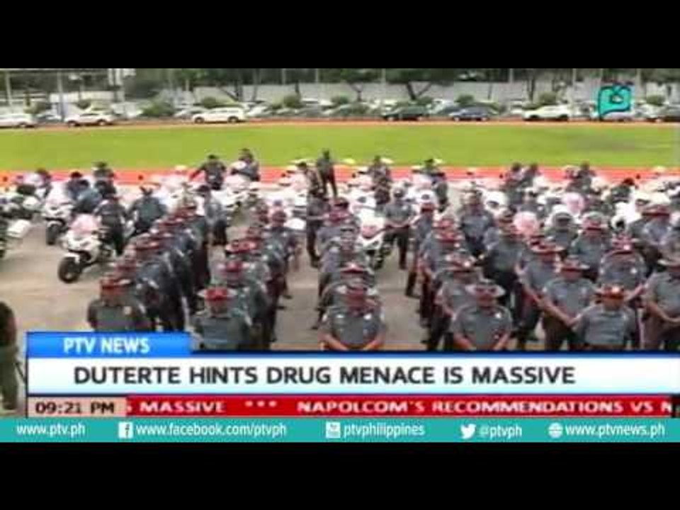 [PTVNews] President Rody Duterte hints drug menace is massive