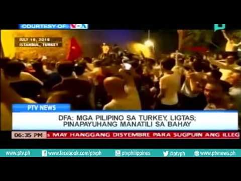 [PTVNews 6pm] DFA: Mga Pilipino sa Turkey, ligtas at pinapayuhang manatili sa bahay [7|16|16]