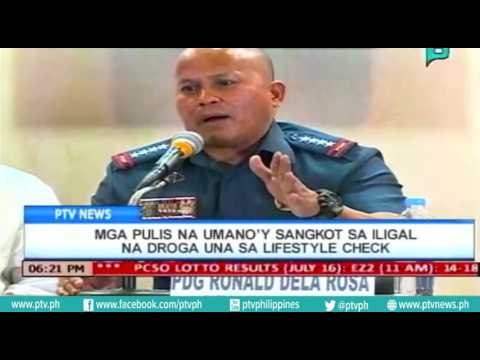 [PTVNews 6pm] Mga pulis na umano'y sangkot sa iligal na droga, una sa 'Lifestyle check' [7|16|16]