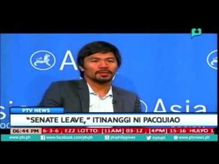 [PTVNews-6pm] "Senate Leave," itinanggi ni Pacquiao [07|13|16]