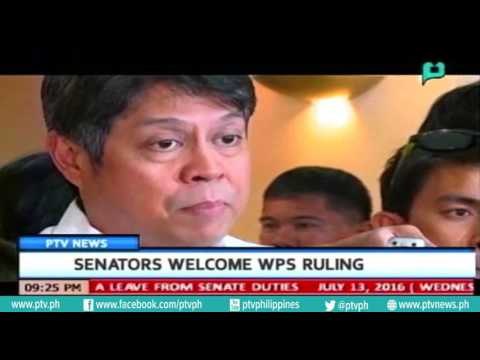 [PTVNews 9pm] Senators welcome West Philippine Sea ruling [07|13|16]