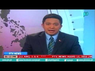 [PTVNews-1pm] Int'l Community, nakatuon sa reaksyon ng China sa desisyon ng Abitral Tribunal