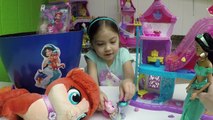 HUGE DISNEY PRINCESS SURPRISE EGG Toys Video PALACE PETS Magical Lights Pawlace Jasmine Doll Toy