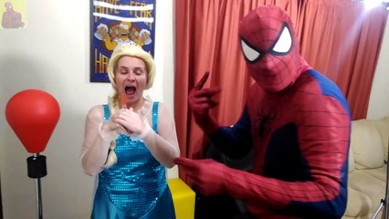 Spiderman Frozen Halloween Prank - Spiderman Ghost halloween Frozen Elsa Ghost halloween Superheroes