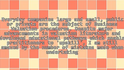 Common Mistakes in Business Valuations