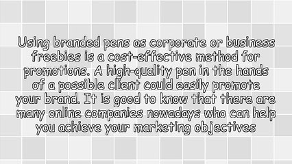 Use Branded Pens to Market Your Company or Business