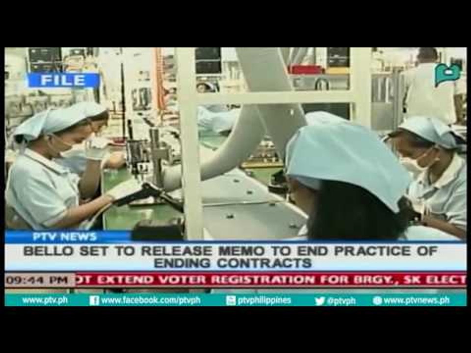 [PTVNews] DOLE Sec. Bello III set to release memo to end practice of ending contracts