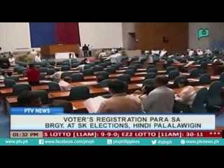 [PTVNews]Voter's registration para sa Brgy. at SK elections, hindi palalawigin [07|27|16]