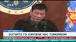 [PTVNews]  President Rody Duterte to convene NSC tomorrow