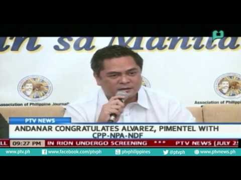 [PTVNews] PCO Sec. Andanar congratulates Alvarez, Pimentel with CPP-NPA-NDF