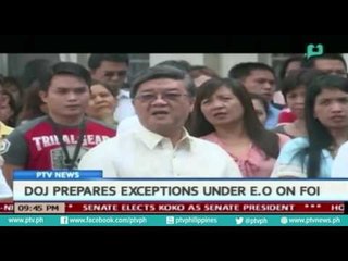 [PTVNews] DOJ prepares exceptions under E.O on FOI