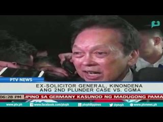[PTVNews] Ex-Solicitor General, kinondena ang 2nd Plunder Case vs CGMA [07|24|16]