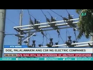 [PTVNews] DOE, palalawakin ang CSR ng electric companies [07|26|16]