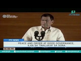[PTVNews] Peace and Order at Good Governance, ilan sa tinalakay sa SONA  [07|26|16]