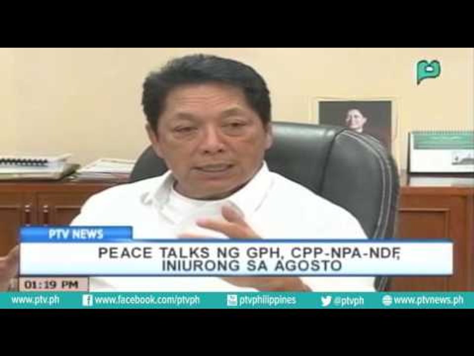 [PTVNews-1pm] Peace talks ng GPH, CPP-NPA-NDF, iniurong sa Agosto [07|20|16]