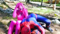 New Spiderman & Spider-girl v Snakes! w/ Jack Frost & Rainbow Colors Elsa Frozen, Maleficent, Alien