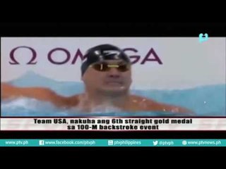 Team USA, nakuha ang 6th straight gold medal sa 100-M backstroke event