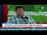 [PTVNews] President Rody Duterte visits military camp in Samar