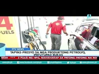 Tapyas-presyo sa mga produktong petrolyo, ipatutupad bukas