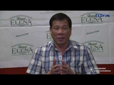 Statement of PRRD on his camp visit to Samar; to CPP on land mine use, and tax evaders