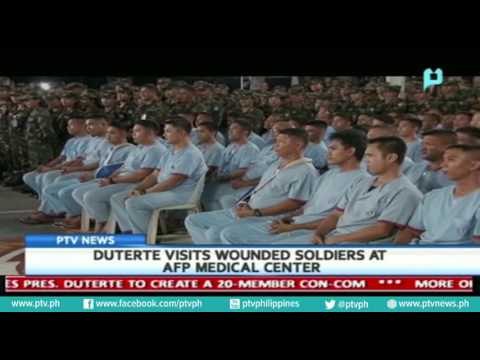 [PTVNews] President Rody Duterte visits wounded soldiers at AFP Medical Center