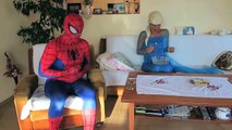 Frozen Elsa vs Joker Girl TWIN PRANK! w/ Spiderman, Bad Baby Joker Superhero IRL