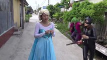 Spiderman vs The Reaper kidnappings Frozen Elsa gun battle Fun superheroes in real life