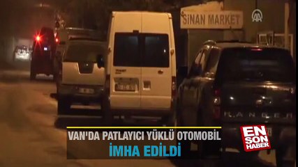 Van'da patlayıcı yüklü otomobil imha edildi
