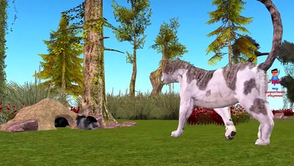Mouse Fighting With Animals And Singing Finger Family Rhymes For Children | Nursery Songs