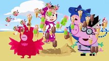 Masha et Michka En Français et Spiderman & Pyjamasques & Peppa Pig achètent des glaces! Avec Dora!