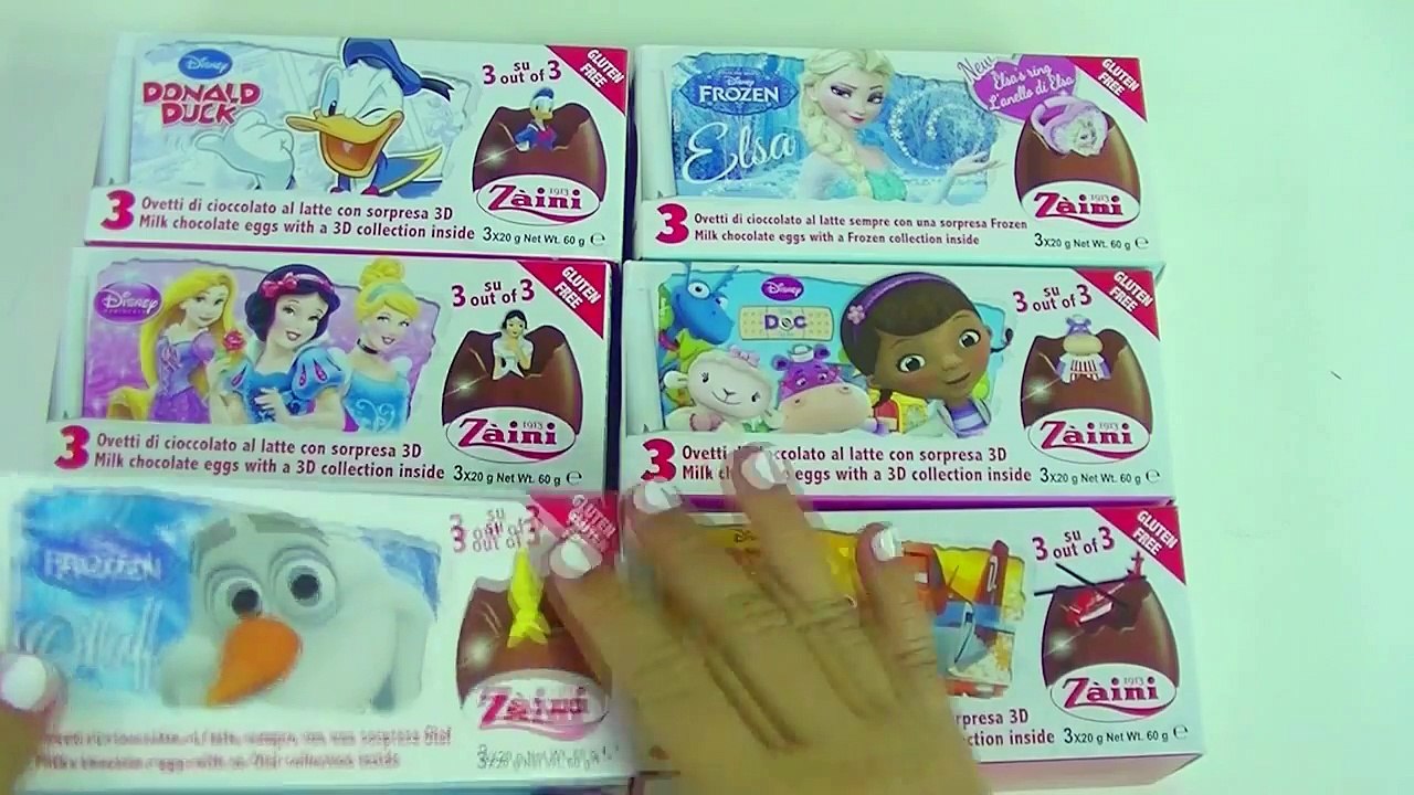 ZAINI SURPRISE EGGS - Disney Frozen Olaf Elsa, Disney Princess, Donald Duck, Doc McStufinns, Planes-pOerVUvbCi0