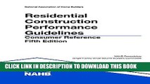 Best Seller Residential Construction Performance Guidelines, 5th edition, Consumer Reference Free