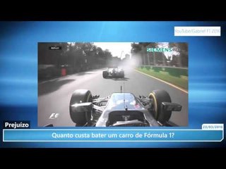 Quanto custa bater um carro de Fórmula 1?