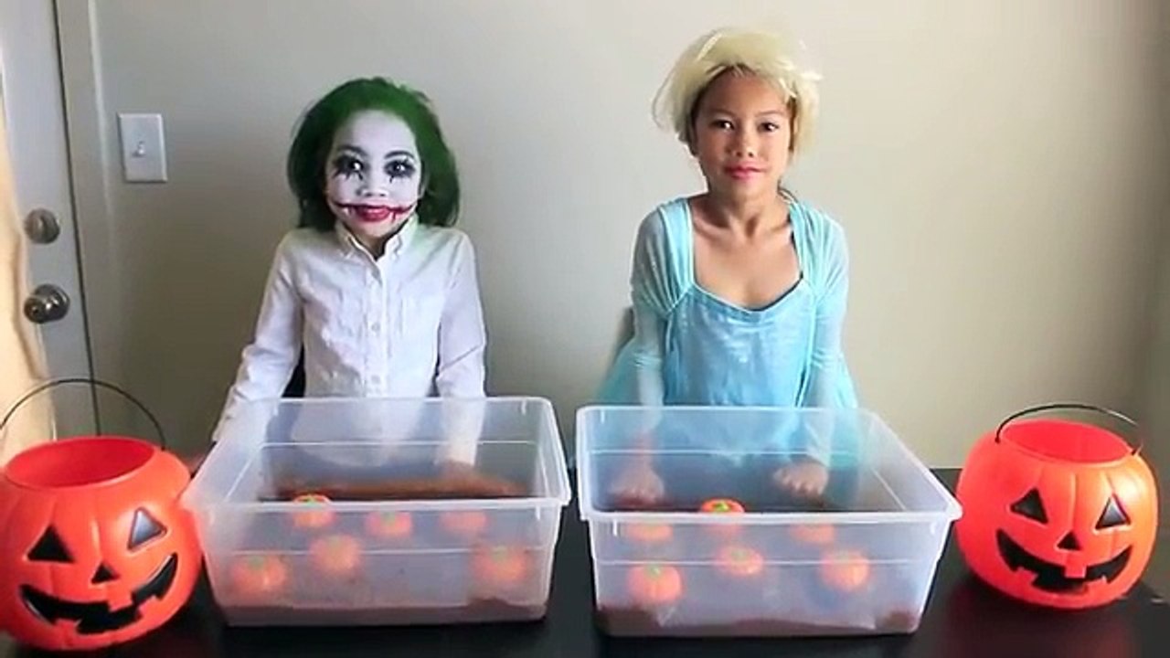 Joker Girl Vs Frozen Elsa Real Life Disney Princess Movie GIANT Chocolate EXPLOSION Surprise Eggs-ciI3sd50f5A