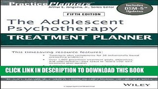 [PDF] The Adolescent Psychotherapy Treatment Planner: Includes DSM-5 Updates Full Online