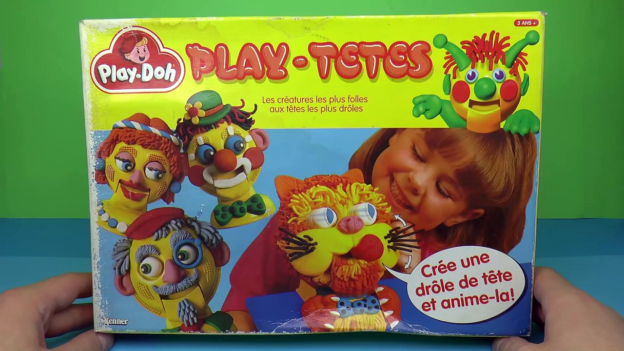 Play-Doh Play-Tetes Heads Playset, Play doh Cat and old Man-EOWGHH831qc