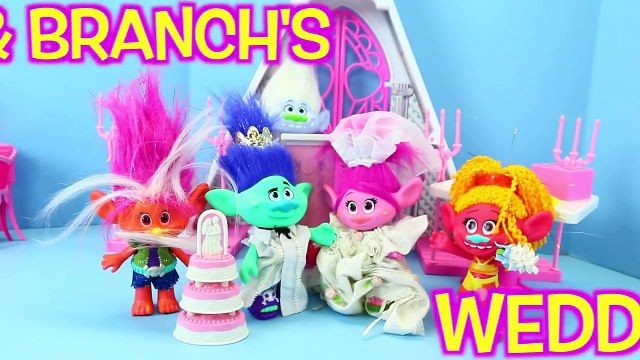 TROLLS WEDDING Poppy & Branch Get Married! Poppy Bride Dress Up & Makeover Doll Parody DisneyCarToys-fDur_PyqjAY