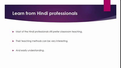 Benefits of learning Hindi language through classrooms