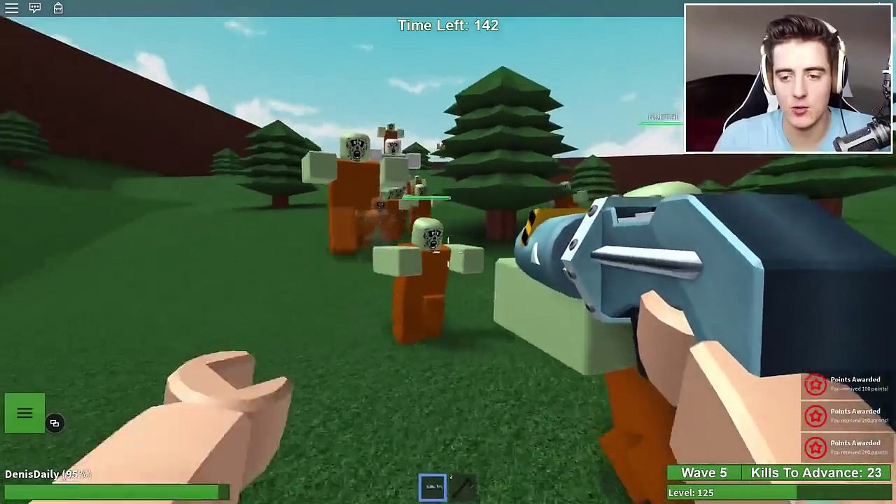 Roblox Adventures Zombie Rush Giant Zombie Attack Video Dailymotion - denis roblox zombie attack aliens