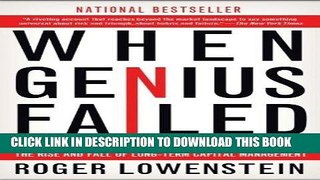 [PDF] FREE When Genius Failed: The Rise and Fall of Long-Term Capital Management [Download] Online