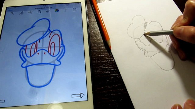 How to draw Donald Duke Face Как нарисовать лицо Дональда Дака