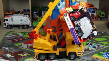Garbage Trucks for Kids Toy UNBOXING -  Playing with Matchbox Trash Truck - Rubbish-Ti9_s3_cJnk