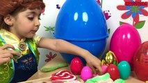 Frozen Elsa And Anna In Real Life Movie   GIANT EGG SURPRISE   Golden Egg, Candy Haul, Kinder-7s9GF8vXAp0